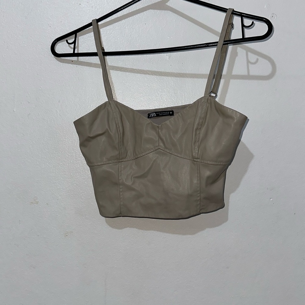 Zara leather top - XS